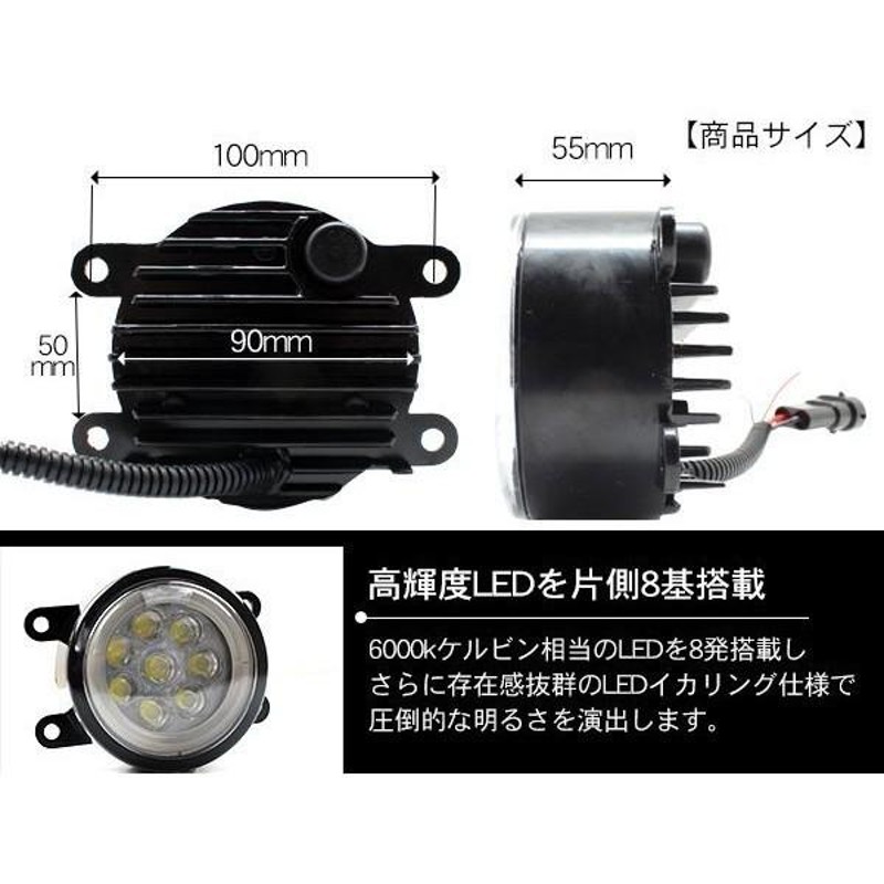 新型 ジムニー JB64W/JB74W 専用 LED フォグランプ イカリング付 フォグ ホワイト フォグライト 高品質/車検対応 LEDバルブ  外装パーツ | LINEショッピング