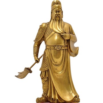 關公擺件武財神佛像關二爺銅像純銅關羽神像店鋪開業喬遷招財禮品