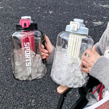 隔日💥超大容量塑料提手水杯耐高溫噸桶噸夏天新款男生運動便攜吸管水壺