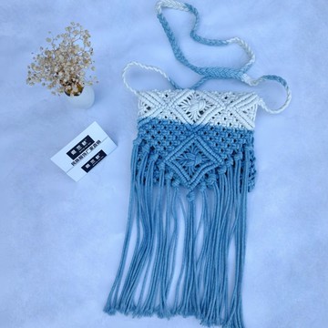 公司貨 免運速發 開立發票 扎染包 手工扎染植物染包包編織單肩沙灘新款斜挎包棉線度假鏤空個性時尚