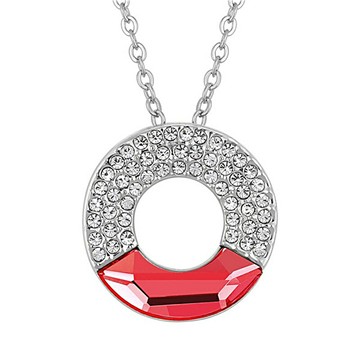 現貨+預購 925純銀項鍊 水晶吊墜-時尚唯美同心圓女飾品11款73aj334【獨家進口】【米蘭精品】