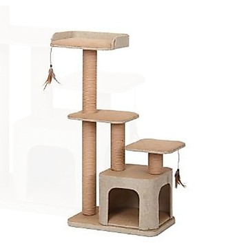 COCO 【免運🔥】美國 Petpals 麻布紙繩遊憩跳台 4層貓跳台PP-5472 貓玩具 貓抓板 獨特的雙洞窩設計