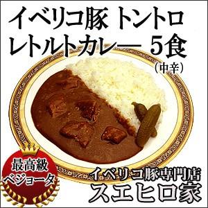 イベリコ豚 グルメ レトルト カレー セット 5食入 中辛 肉 食品 食べ物 お取り寄せ  非常食 保存食