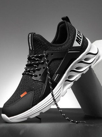 男鞋秋季透氣休閑跑步旅游運動鞋新款潮流百搭潮鞋學生網面鞋