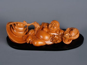 高9公分  臥自在布袋佛  F款