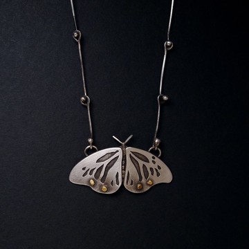 【Animals系列】#b47 飛蛾項鍊/ 925銀/ 手工禮物/ 客製化