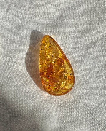 天然花珀 蜜蠟琥珀 Amber 樹脂 化石 吊墮 吊咀 天然水晶 冰透 擺