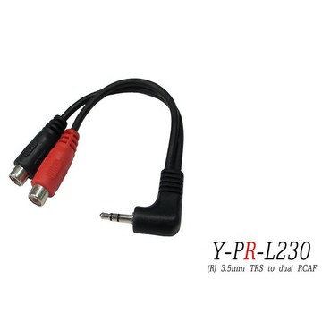 台製 Stander Y-PR-L230 3.5mm 立體聲公頭 轉 RCA 左右母頭 音源訊號分接線【唐尼樂器】