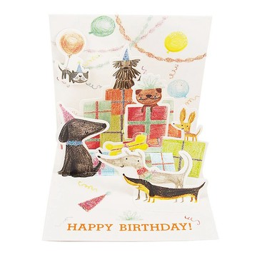 TRK小卡-狗狗派對【Up With Paper-立體卡片 生日祝福】