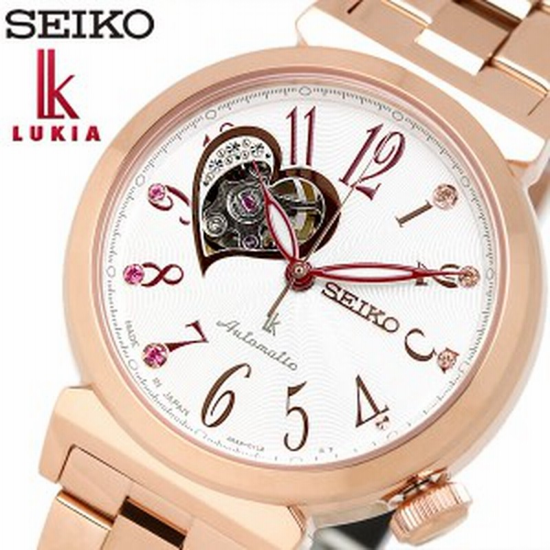 Seiko Lukia セイコー ルキア Seiko 自動巻き 腕時計 レディース 10気圧防水 スケルトン ハート ステンレス サファイアガラス ローズゴー 通販 Lineポイント最大1 0 Get Lineショッピング