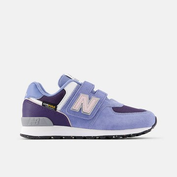New Balance 紐巴倫 574 [P57422X] 中童 運動休閒鞋 寬楦 復古鞋 麂皮 魔鬼氈 藍紫