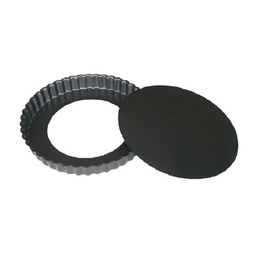 de Buyer 畢耶 不沾烘焙系列 可拆式圓直角波浪邊塔模  28cm  1個