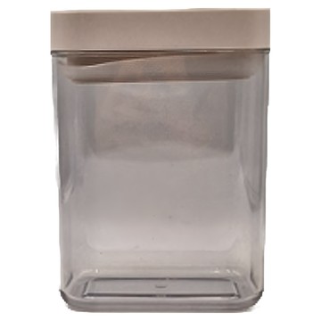 懶角落 易扣密封罐 700ML PET+ABS材質  1個  白色 + 透明色