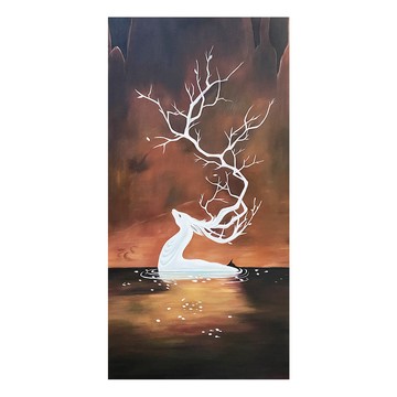 御畫房 當代國家級展覽畫家 抽象系列手繪油畫60×120cm(DB-093)