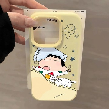 睡覺小新小白手機殼iPhone17潮16plus蘋果15promax防摔14卡通13 12 11