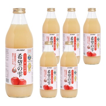 JA 青森農協 希望的雫蘋果汁  1L  6瓶