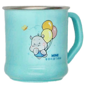 MINE 唐榮抗菌不銹鋼 兒童嬰幼兒水杯  藍色  200ml  1個
