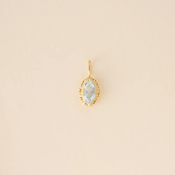 K18 鑲邊海藍寶吊墜 0.17ct