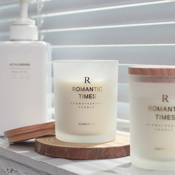 【CS22】簡約木蓋精油椰蠟香氛蠟燭(多種香味)