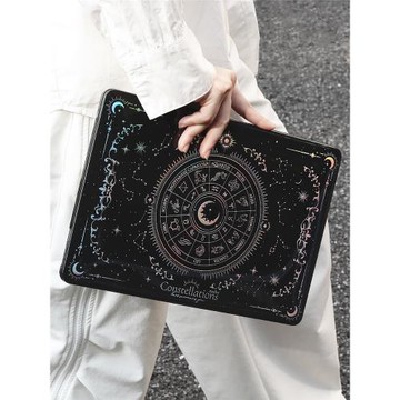 MIUCHO 宇宙星盤電腦殼適用于蘋果24款M2鐳射air13黑透macbook14亮面pro原創設計防摔pro16寸防磕碰保護硬殼