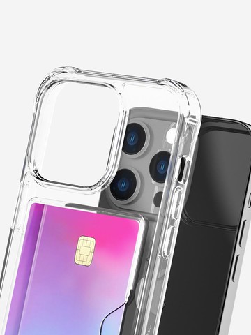 iPhone 14/Pro/Plus/Pro Max Phoenix Pro Card Slot Case [Clear]