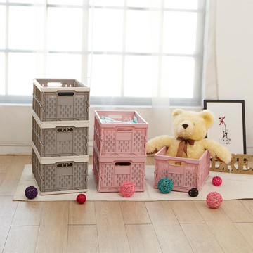 【H&R安室家】 大容量折疊收納箱3入組 BNF73(2色任選)