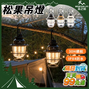 【下單就免運】松果吊燈 露營燈 露營吊燈影片實拍 LED露營燈 無極調光 氣氛燈 氛圍燈 松果燈 戶外露營燈 露營掛燈