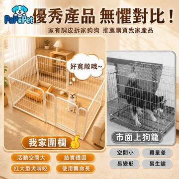 🔥台灣現貨保固2年🔥 狗圍欄 寵物圍欄 方管圍欄 門欄圍片 加粗方管自動撞鎖 鐵籠