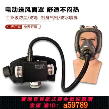 【台灣公司 可打統編】供氣式防毒面罩噴漆防護面具除甲醛農藥化工防粉塵電動送風呼吸器
