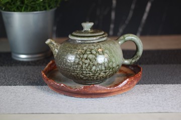 【送禮好物】280ml 柴燒天然落灰 手拉坯茶壺 鶯歌葉敏祥作品