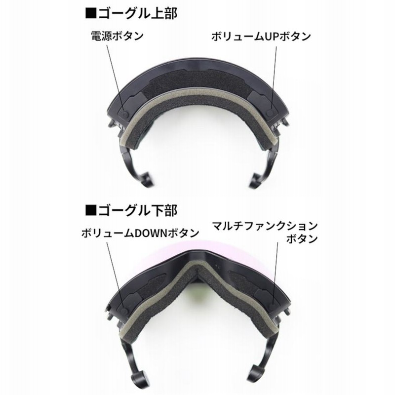 bone ASIA FIT 骨伝導イヤホン インカム機能搭載 スノーゴーグル