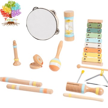 【樹年】兒童木製音樂玩具套裝 - 蒙特梭利啟蒙樂器，早教益智玩具，適合1-5歲寶寶開發音樂感知力和手眼協調能力