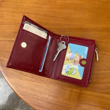 短夾包 真皮皮夾 Minimalist Slim Leather wallet - Red