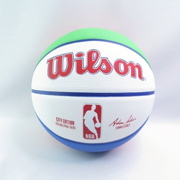 Wilson WZ4033923XB7 NBA 城市系列 24-25 橡膠 7號籃球 76人【iSport愛運動】