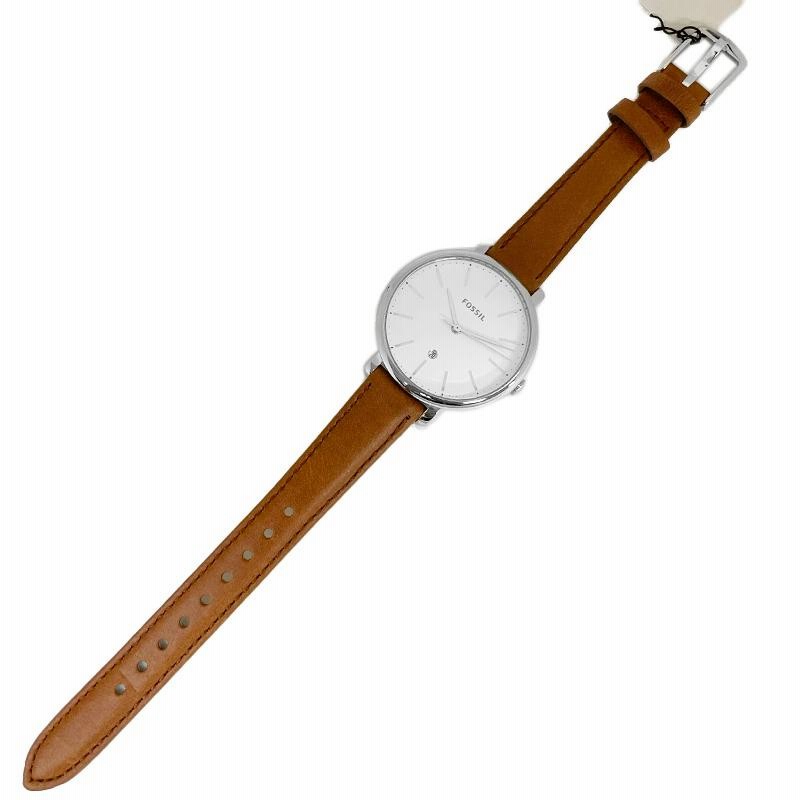 新品未使用］電池交換必要 重た FOSSILブラウンレザー腕時計 売買され 
