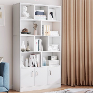 香彩落地簡易書架靠墻現代簡約臥室收納架辦公室書柜客廳儲物柜