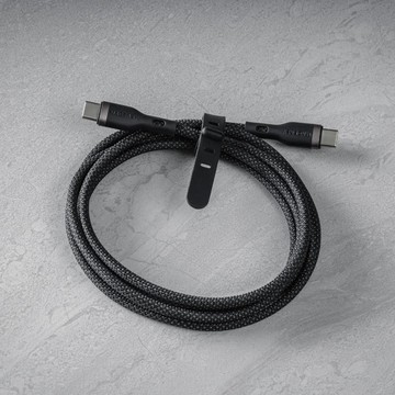 Wire 240W 快充/傳輸編織線(USB-C to USB-C) 240W, 黑色