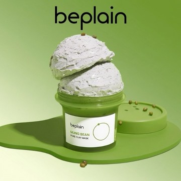 [快速出貨]【beplain】綠豆酵素清潔透亮泥膜 120ml 韓國 清潔泥膜 淨化毛孔 去角質