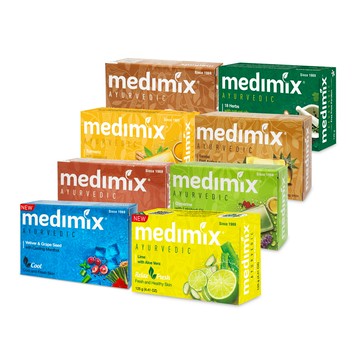 【蝦皮直營】Medimix印度綠寶石香皂美肌皂125g檀香/草本/寶貝/薑黃/藏紅花/岩蘭草/藍寶石/萊姆蘆薈原廠出