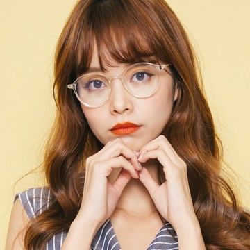 仁川的沁透雪舞│復古透視TR90輕量圓框金屬鏡腳UV400濾藍光眼鏡