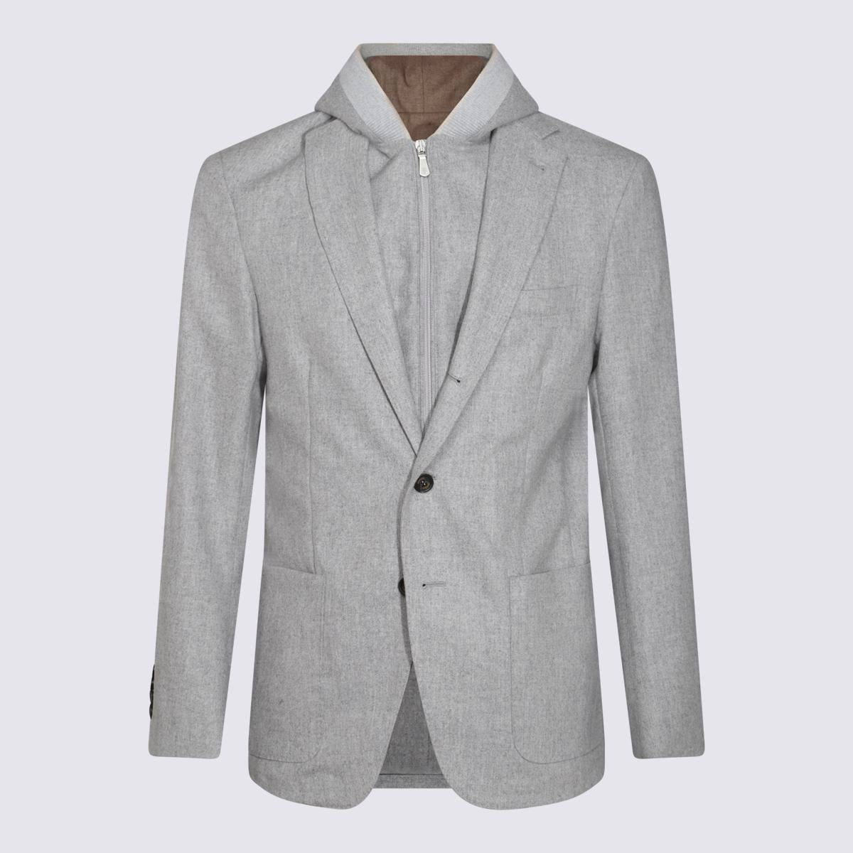 Eleventy Grey Wool Blazer