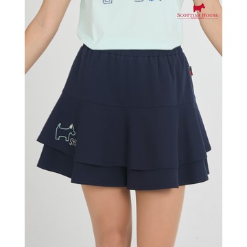 【SCOTTISH HOUSE】丈青色蛋糕棉質短褲裙 CJXA1239