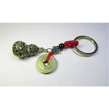 葫蘆掛件掛飾銅錢復古銅色太極八卦福祿葫蘆平安鑰匙扣門口小吊墜