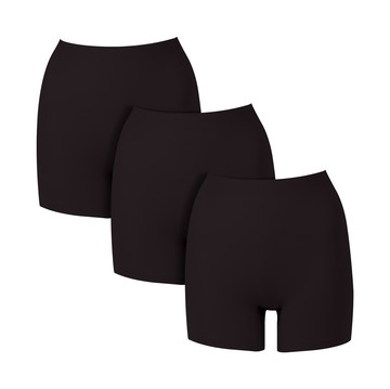 BASE ALPHA ESSENTIALS 女性尼龍彈性無痕內褲 3件  黑色  105號