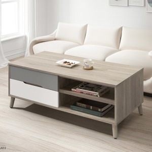 【MUNA 家居】肯特淺灰色4尺大茶几