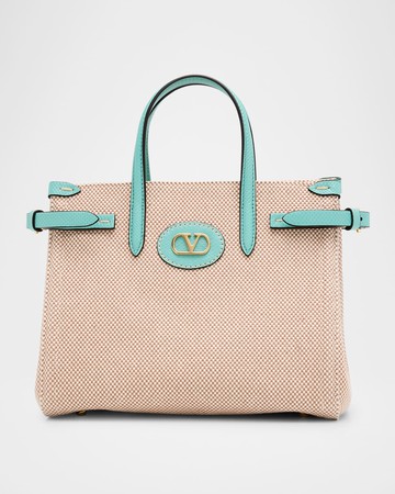 Antibes Canvas and Karung Shopping Tote Bag