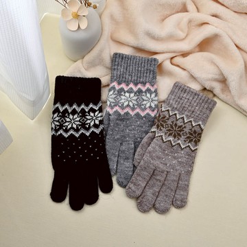 CB女士雪花點點單層手套-多色任選