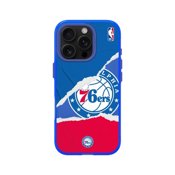 iPhone 16 Pro Clear 激光藍 - NBA - 熱血系列-費城76人 Philadelphia 76ers - Sweat and Tears