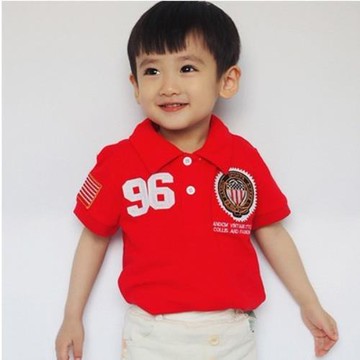 [協貿國際]男童夏裝短袖T卹兒童純棉翻領POLO衫半袖