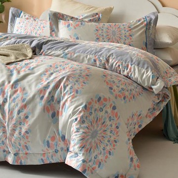 【寶松Royal Cover】雙人 100%精梳棉單件薄被單6x7尺 台灣製(繽紛煙火)